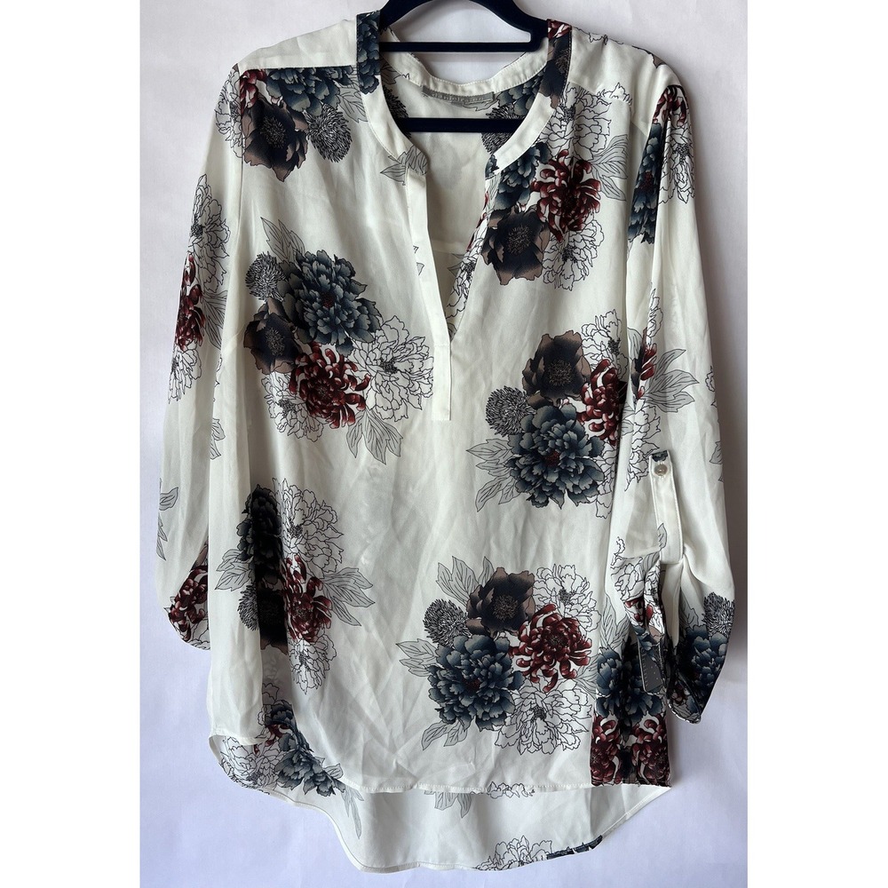 Daniel Rainn Top Womens Floral 3/4 Sleeve Blouse Size‎ XL NEW